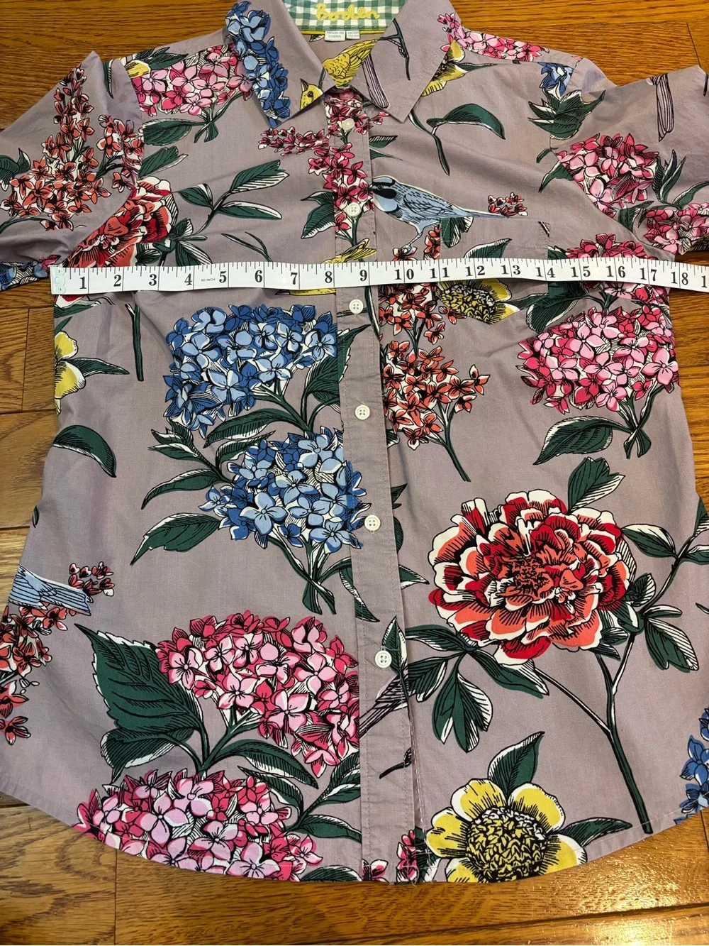 Boden Cotton Floral Print Blouse - Picture 13 of 13